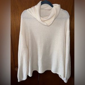 Democracy Cream Turtleneck Sweater